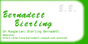 bernadett bierling business card